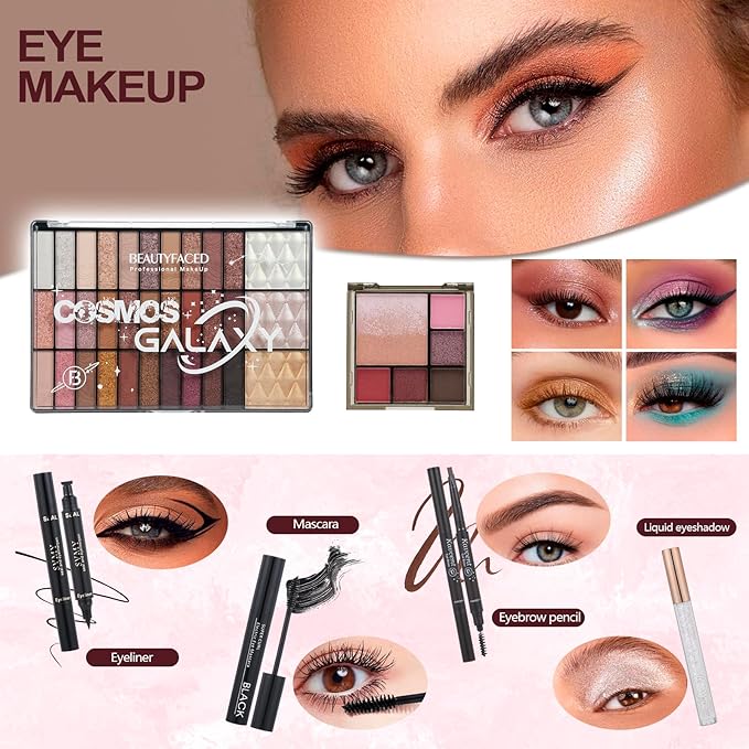 Makeup Kit for Women Full Kit, Professional Makeup Kit for Teens or Adult, All in One Makeup Sets Include Eyeshadow Palette Lipstick Concealer Foundation Mascara Loose Powder Etc