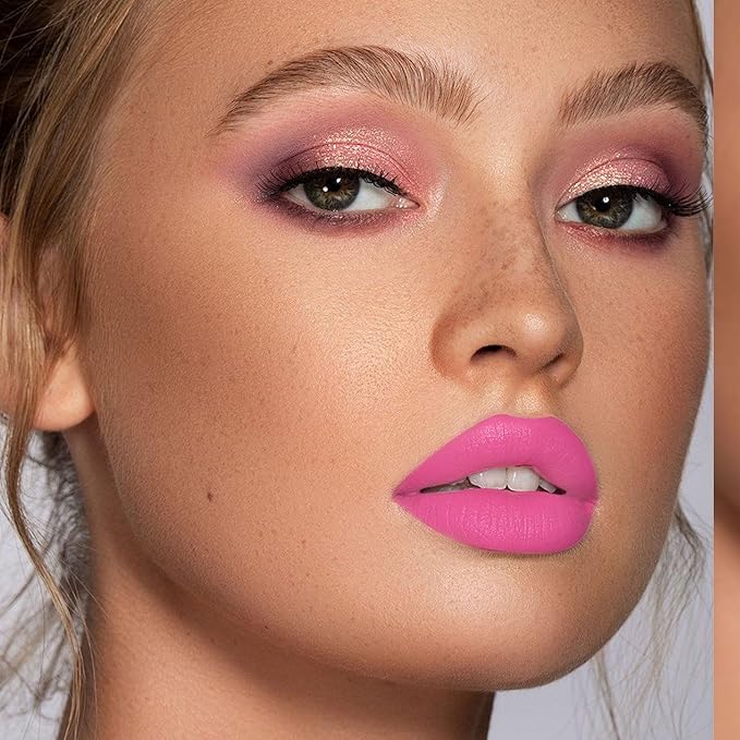 Depuplum Pink Lipstick Matte for Women Superstay Hot Pink Long Lasting Lipstick Smudgeproof Liquid Lipsticks Cruelty Free Lip Makeup (DM28 Fruit Pink)