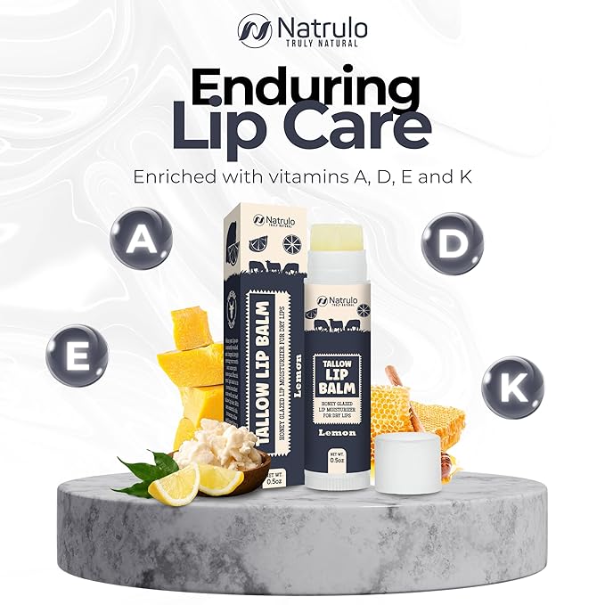 Beef Tallow Lip Balm – Natural