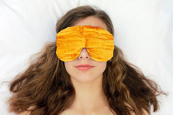 Candi Andi Luxe Handmade Blackout Sleep Eye Mask - Adjustable Strap - Unscented - Yellow - TEM-YW