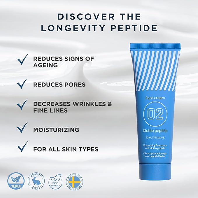Leverage x Evolution EiE Peptide Face Moisturizer – Hydrating Facial Cream with Hyaluronic Acid and Ceramides, Daily Skincare, Made in Sweden, 1 oz