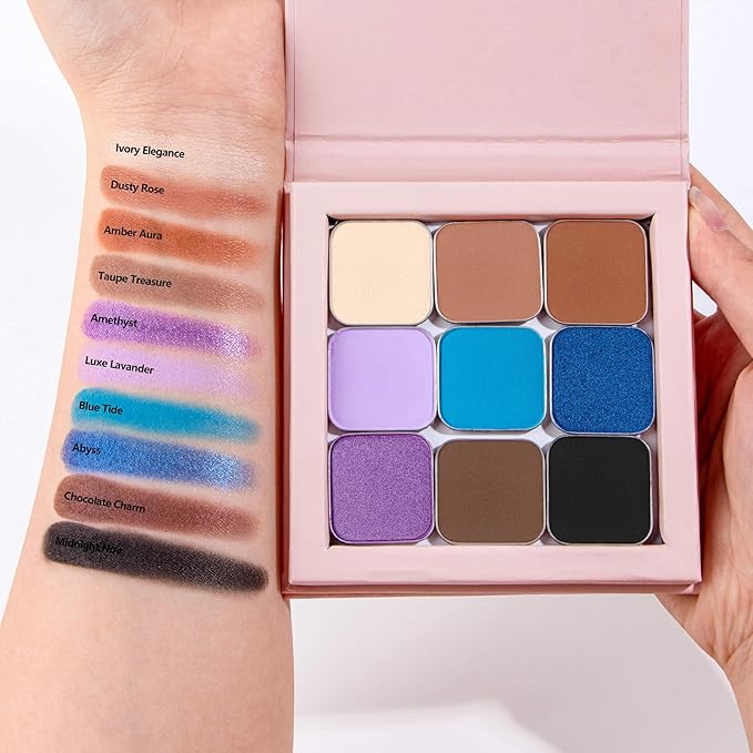 Matte Single Eyeshadow with Pressed Powder – Soft Pastel Purple, Highly Pigmented & Blendable, Magnetic Refill Pan, No Case Included, (Luxe Lavender)