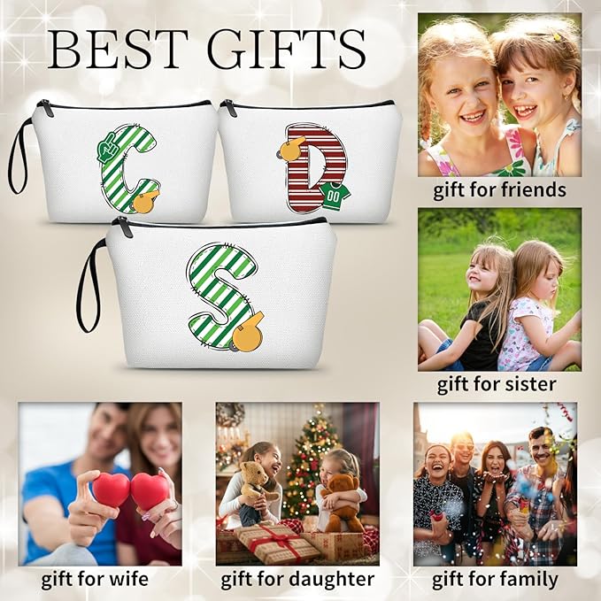 ARIOSEY Football Initial Birthday Graduation Gifts Cosmetic Travel Toiletry Bags Football Accessories Party Favors for Women Girls Daughter Niece Team Coach Friends -S