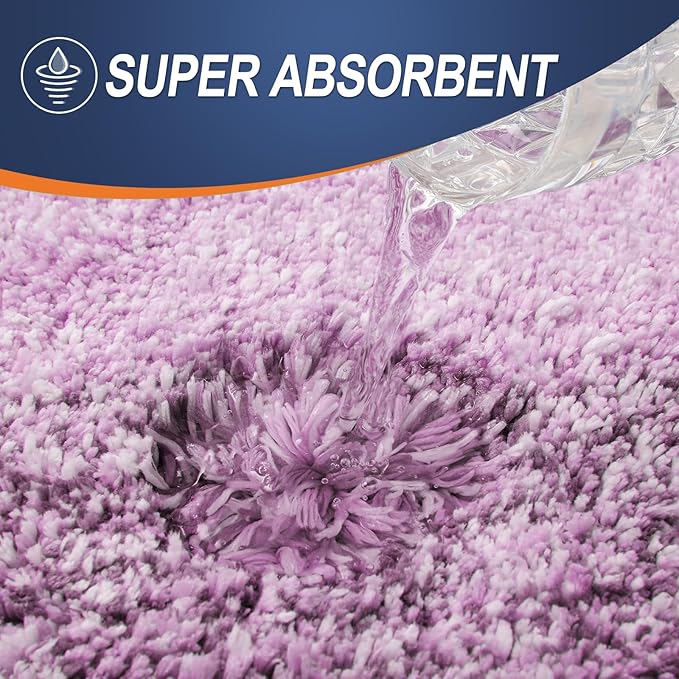 OLANLY Bathroom Rugs Mat 24x16, Extra Soft Absorbent Microfiber Bath Rugs, Rubber Backing, Quick Dry, Washable Bath Mats for Bathroom Floor, Tub and Shower, Home Decor Accessories, Pinkish-Purple