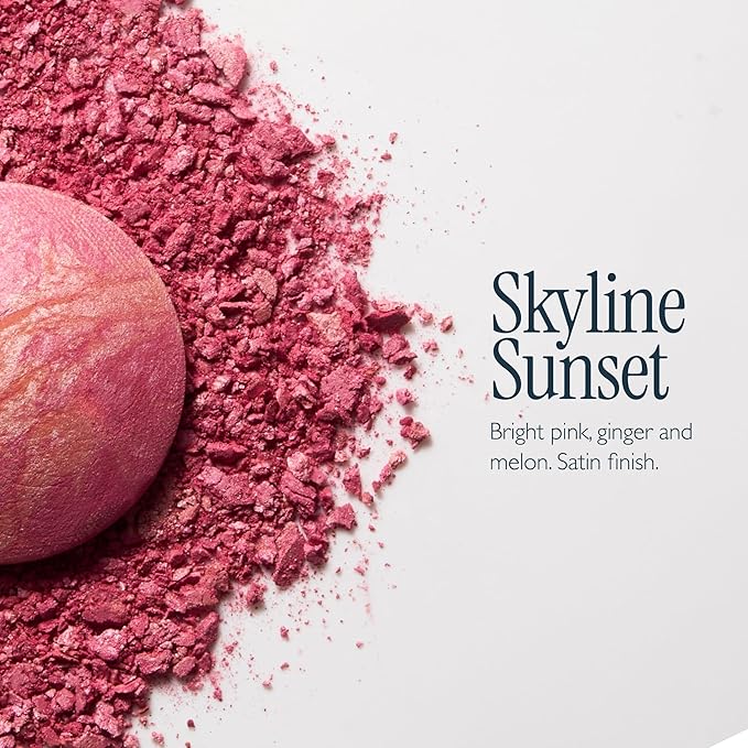 LAURA GELLER NEW YORK Limited Edition Baked Blush-n-Brighten Marbleized Blush - Skyline Sunset - Pink Color for Cheeks