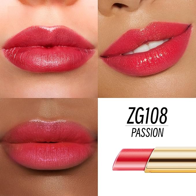 Red Mulberry Pink Lipstick Set for Women Shimmer Tinted Lip Balm Hydrating Moisturizing Lip Gloss Cruelty Free Lip Makeup, DM108/109/114