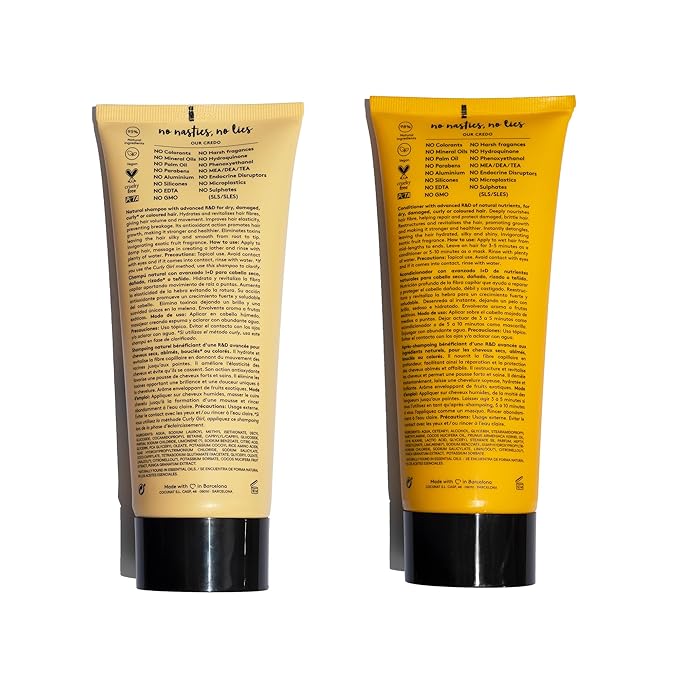 COCUNAT - Rich Pack for Dry Hair - Natural Shampoo and Conditioner - Damaged or Dyed Hair - Moisturises, Nourishes and Restructures - Sulphate and Silicone Free - Suitable for Curly Method