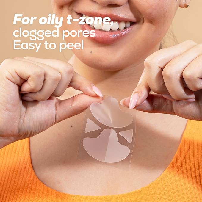 HANHOO T-Zone Pore Patch Bundle, 12 Pore Patches, 12 Triangle Blemish Patches, Improves Look of Clogged Pores, Mattifies, Shrinks Pimples on T-Zone, Blackhead and Acne Treatment, Korean Skincare