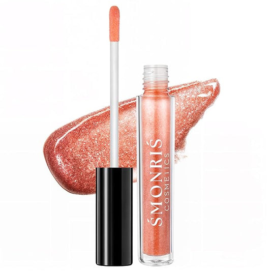SMONRIS Moisturizing Shiny Lip glosses to Heal Dry Lips for Long Lasting Hydration – High Shine Cruelty Free Non-Sticky Lip Plumper with Vitamin E, Coconut Oil, Hyaluronic acid and Glitter Finish