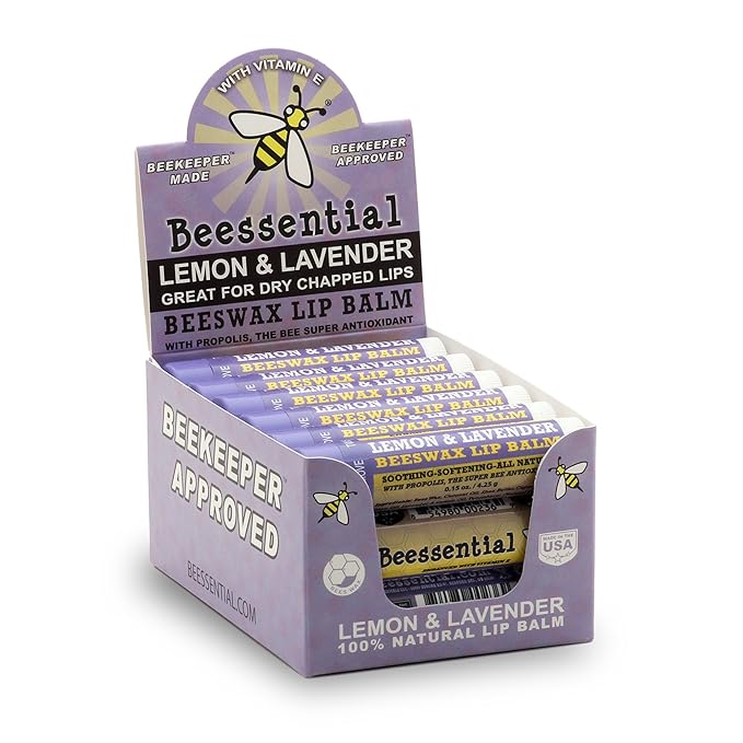 Beessential Natural Bulk Lip Balm, Lavender, Gifts,