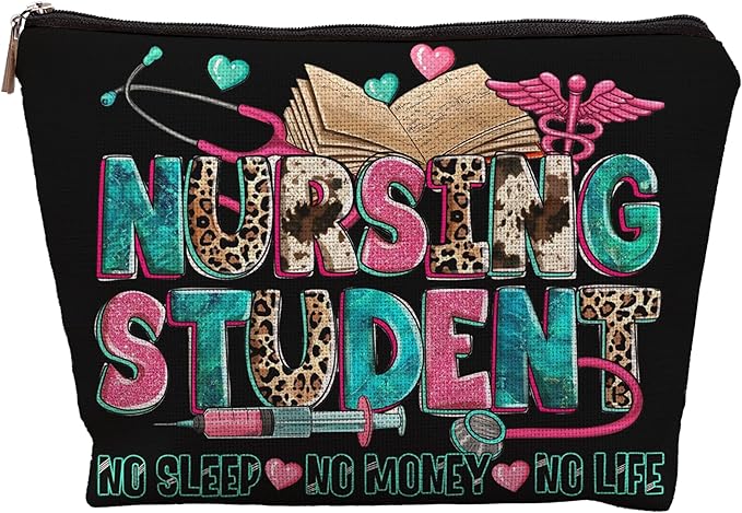 uinwk Nursing Student Makeup Bag, Nursing Student Gifts, Nursing Student Essentials, Future Nurse Gifts, Nurse Appreciation Gifts, Nurse Accessories, Nurse Graduation Gifts Cosmetic Bag Makeup Pouch