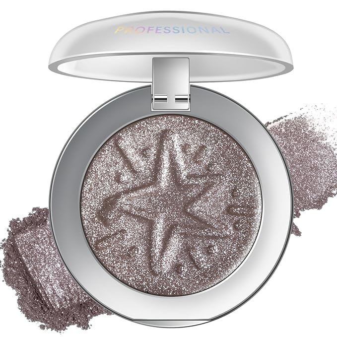 Cool Toned Eyeshadow Palette, Glitter Neutral Smoky Eye Shadow for Older Women Waterproof LongLasting Shimmer Metallic Grey Smokey Eyeshadow Makeup