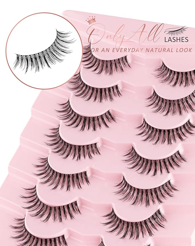 Korean Natural Lashes Japanese Spiky False Eyelashes Wispy Strip Lashes M-18