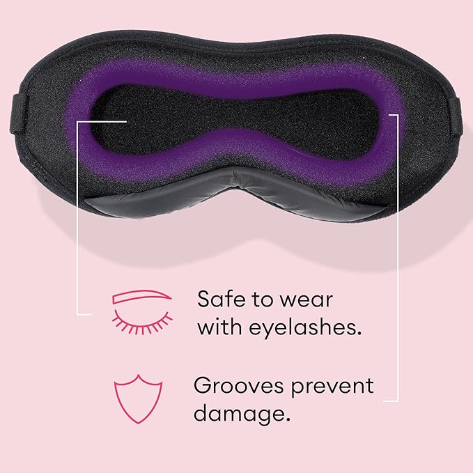 Silly George Lash Sleep Mask - 3D Contoured Blackout Eye Mask for Eyelash Extensions & False Lashes, Memory Foam Sleeping Mask for Women