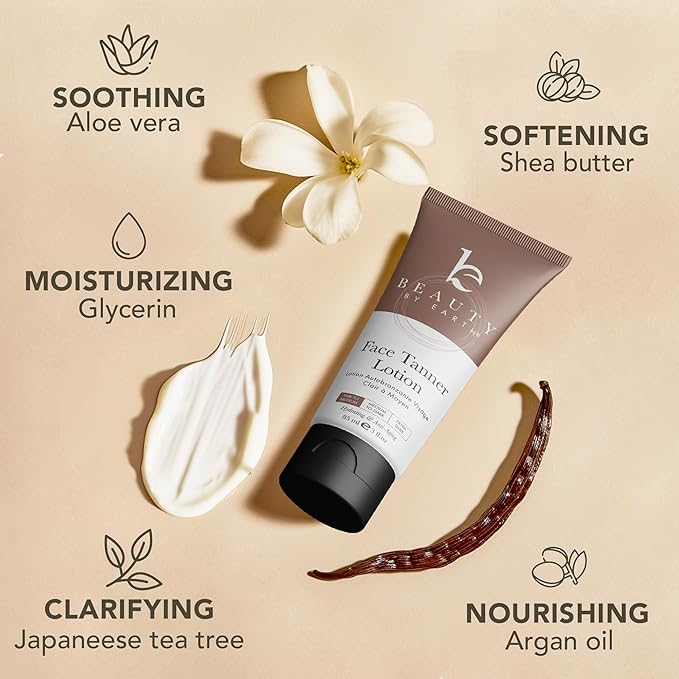 Face Tanner - USA Made with Natural & Organic Ingredients, Gradual Facial Self Tanner Lotion for Natural-Looking Fake Tan & Streak-Free Natural Glow