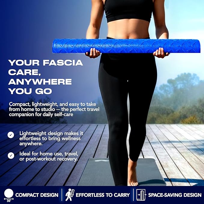 MELT Method 36 Inch Half Foam Roller for Back w/FasciaTherapy Technology - Low Density Soft Foam Roller for Physical Therapy - Half Round & Soft - Great for Pilates & Gentle Muscle Recovery