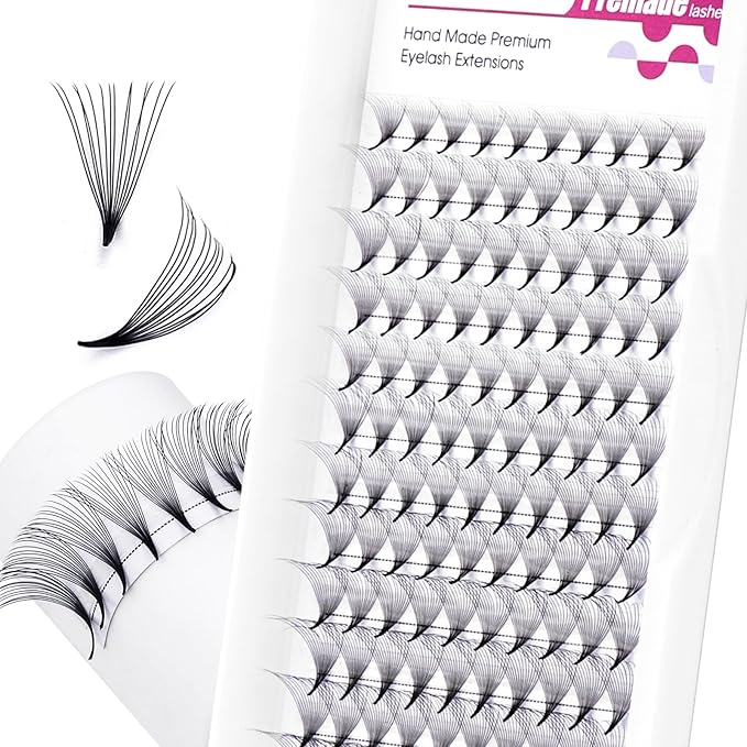 Eyelash Extension 0.05D Curl Premade Fans Eyelash Extensions 14D Fluffy Lashes Soft Lash Extensions 8-14mm for Professional Salon Use(0.05D-8-14mm)