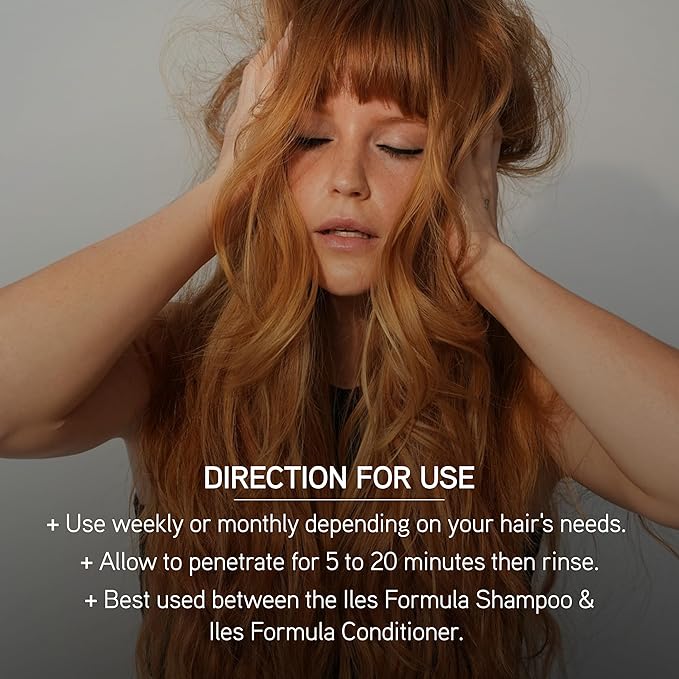 ILES FORMULA Hair Mask – Deep Conditioning Hair Treatment for Dry, Damaged, Frizzy Hair - Lightweight Hair Repair Mask with Tucuma Butter, Macroloba Seed, Vitamins B5 & E | Hydrating, Color-Safe