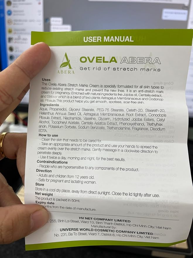 Abera Ovela Stretch Mark Cream, Stretch