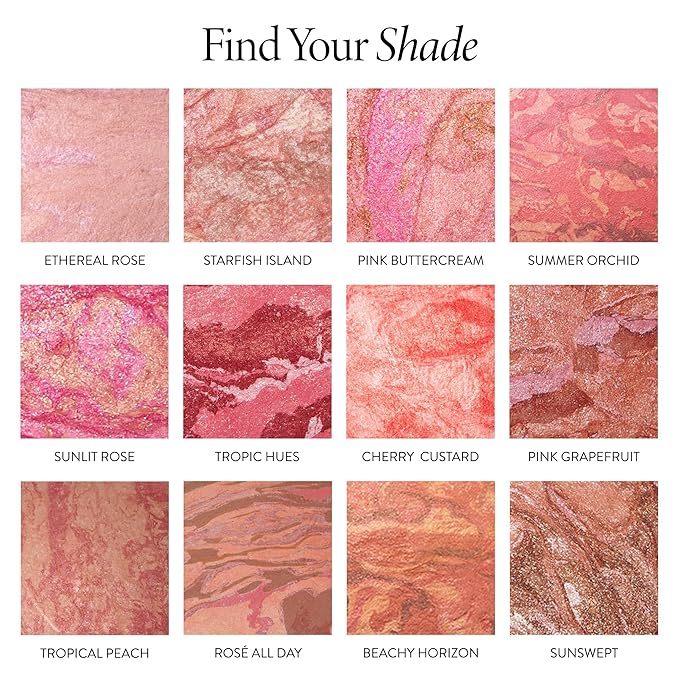 LAURA GELLER NEW YORK Baked Blush-n-Brighten Marbleized Blush for Cheeks - Ethereal Rose - Natural Finish - Buildable Color (Pack of 2)