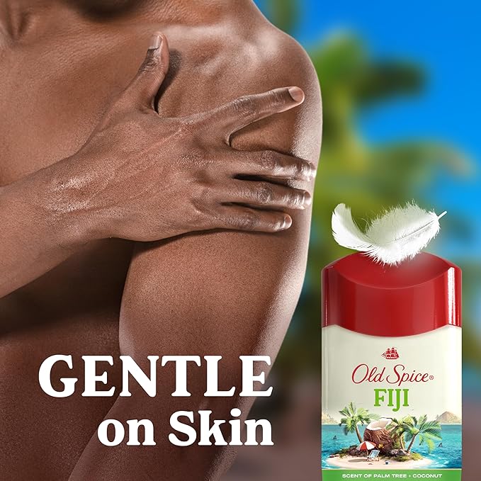 Old Spice Dry Feel Antiperspirant Deodorant for Men, 24/7 Freshness, 24/7 Sweat & Odor Protection, Gentle on Skin with Skin Conditioners, Fiji with Palm Tree + Coconut Scent, 2.6 oz (Pack of 2)