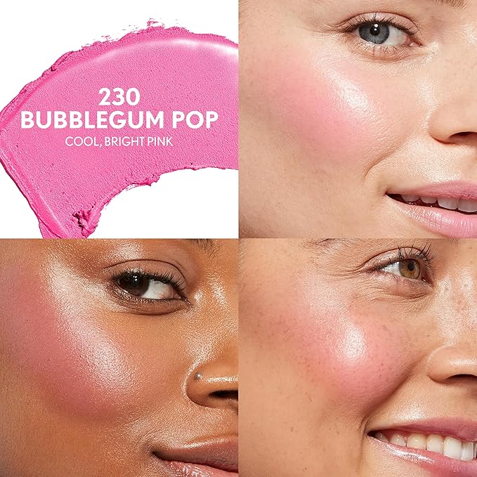 CoverGirl Trublend Skin Enhancer Blush Balm Stick, 230 Bubblegum Pop, Vegan Formula, Easy to Use, Glides on Effortlessly, Non-Greasy, Doesn't Crease, 0.21oz