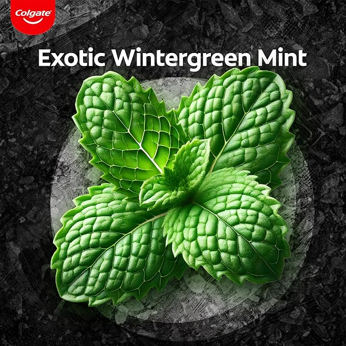 Colgate Charcoal Clean Black Gel Toothpaste, Deep Clean Tooth Paste with Bamboo Charcoal & Wintergreen Mint for Plaque Removal, 120 g (Pack of 1) Multicolour