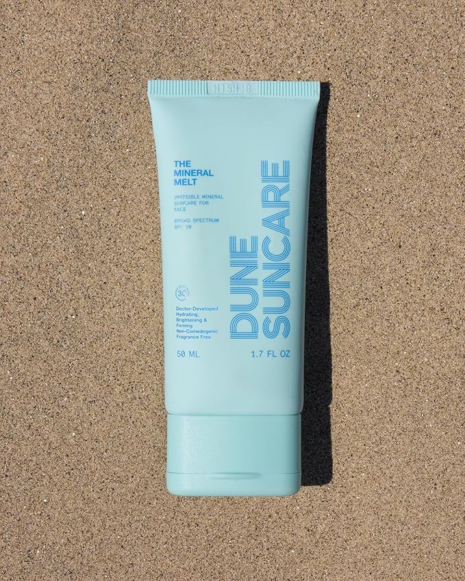 The Mineral Melt – Sheer Mineral Face Sunscreen SPF 30, Broad Spectrum, Fragrance-Free Sunblock – Hydrating, Anti-Aging, Brightening, Peptide-Packed, Award-Winning Formula (1.7 Fl Oz)