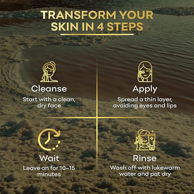 Dr Mud Authentic Dead Sea Mud Clay Mask For Face - Hydrating & Moisturizing Deep Pore Cleanser With Hyaluronic Acid, Vitamin E, Sweet Almond Oil, Chamomile, Pomegranate & Aloe Vera | 150 ml
