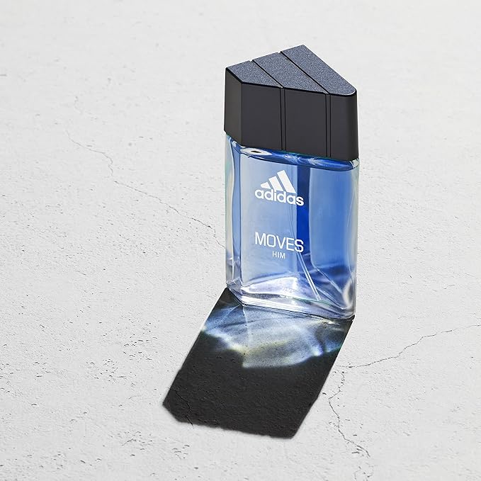 adidas Moves for Men Eau de Toilette Spray 1.6 Fl OZ & Moves for Him Body Fragrance for Men, 2.5 fl oz, Liquid, Grapefruit