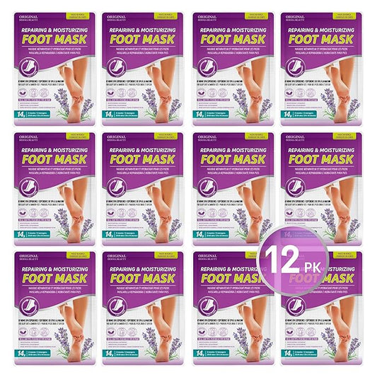 Innerest Original Derma Beauty 12 pairs Moisturizing Foot Mask Foot Spa Foot care (Lavender)