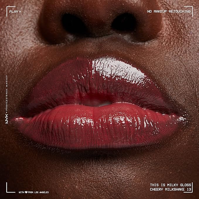 NYX PROFESSIONAL MAKEUP This Is Milky Gloss, Lip Gloss with 12 Hour Hydration, Vegan - Cherry Milkshake (Cherry Pink)