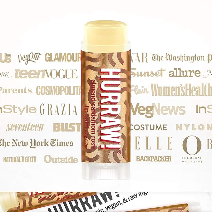 Hurraw! Almond, Cardamom, Rose (Vata) Lip Palm