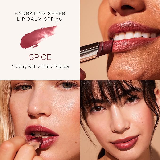 MDSolarSciences Tinted Sheer Lip Balm SPF 30 | Hydrating Lip Sunscreen | Shea Butter, Jojoba & Avocado Oils | Moisturizing, Vegan, & Clean| 0.15 oz, Spice