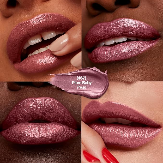 Revlon Super Lustrous Lipstick, Creamy Formula For Soft, Fuller-Looking Lips, Moisturized Feel, 467 Plum Baby, 0.15 oz
