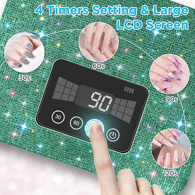 Cordless uv nail lamp, 120w