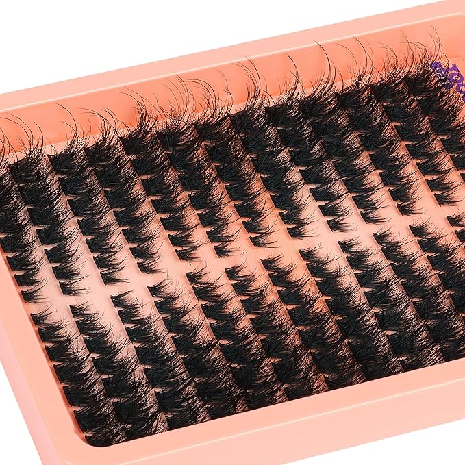Wispy Lash Clusters 182pcs Eyelashes Clusters Left&Right Cluster Eyelash Extensions Thick CD Curly Individual Lashes Clusters 9-20mm DIY Fairy Lash Extension at Home by TOOCHUNAG