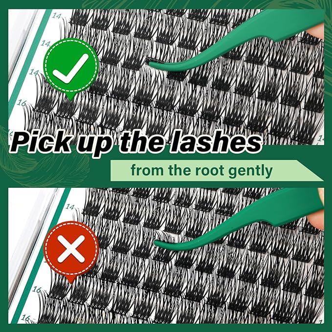 Lash Clusters 144pcs Individual Lashes D Curl 12mm Eyelash Clusters KEYYOU Air Touch Cluster Lashes Super Lightweight Soft Wispy Comfortable Easy DIY at Home(Air03-D-12mm)