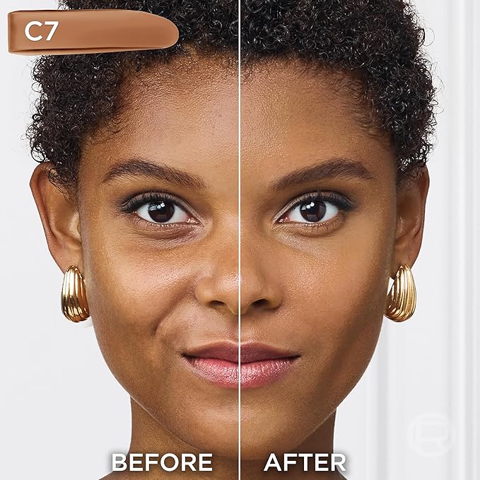 L'Oreal Paris True Match Super-Blendable Foundation, Medium Coverage Liquid Foundation Makeup, C7, Medium Deep, 1 Fl Oz (Pack of 2)