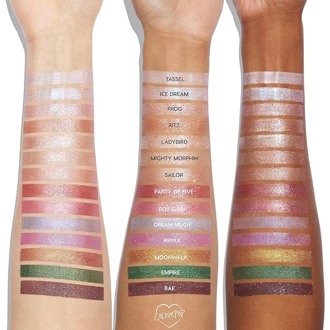 ColourPop Super Shock Shadow - High-Pigment, Crème-Powder Eye Makeup - Single Glitter Eyeshadow with Zero Fallout and Unique Bouncy Texture - Soft Golden Ivory Eyeshadow - Empire (0.07 oz)