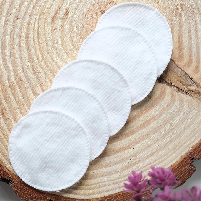 BeYOUtiholics Premium 100% cotton pads, 200 rounds - Skincare, Baby, Cleansing, Gentle & soft, Hypoallergenic, Extra absorbent & Lint free.