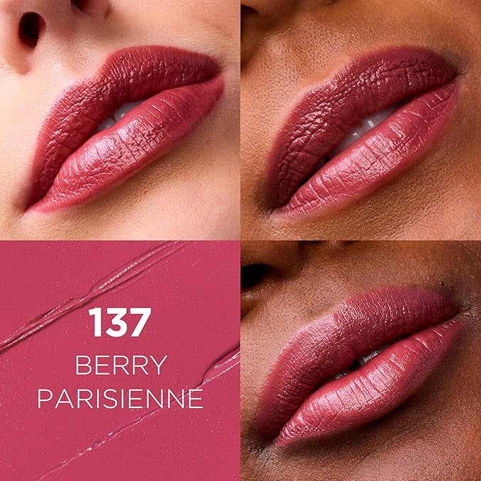 L'Oreal Paris Colour Riche Original Creamy, Hydrating Satin Lipstick with Argan Oil and Vitamin E, Berry Parisienne , 1 Count
