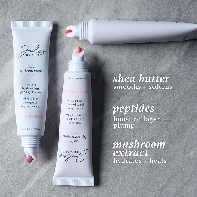 Julep 24/7 Lip Treatment – Hydrating & Glossy Lip Balm and Lip Sleeping Mask with Shea Butter – Moisturize, Protect & Soothe – Vegan & Cruelty-Free - Sheer Nude