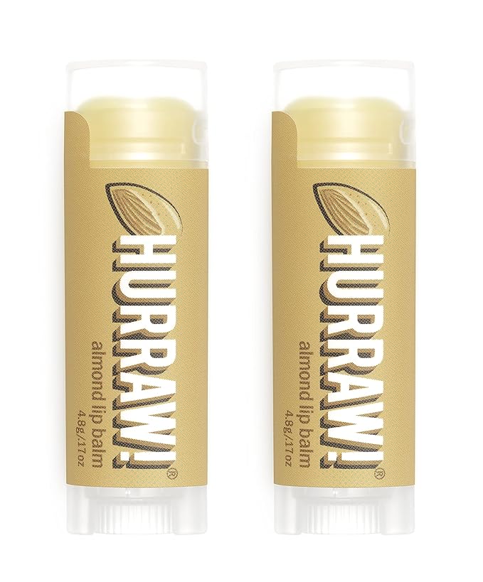 Hurraw! Almond Lip Balm, 2 Pack: Palm