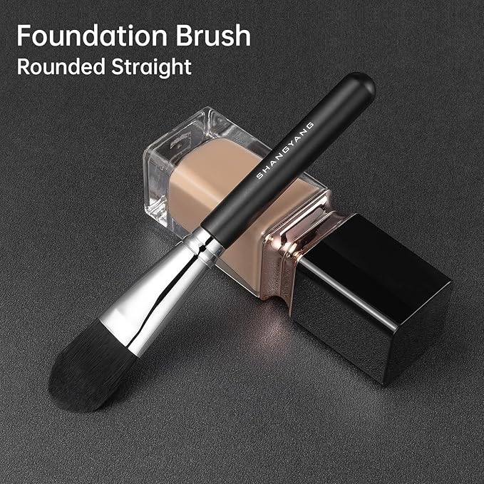 Brush Master Foundation Brush for Liquid, Flat Foundation Makeup Brush for Liquid Cream Foundation Powder Buffing Blending Vegan Premium Face Cosmetic Makeup Tool