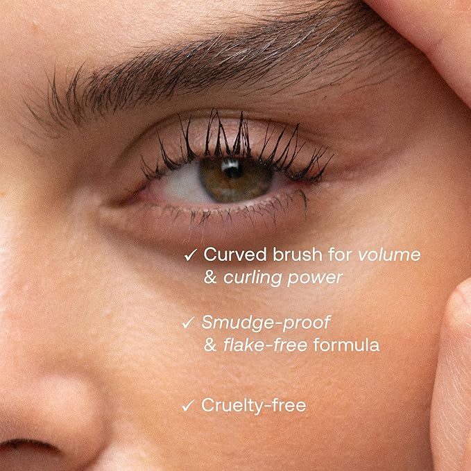 UKLASH Volume Boost Mascara - Extra-Black Pigmented, Water-Resistant, Vegan-Friendly, Paraben-Free with a Double-Sided Silicone Wand - Smudge-Proof Curling & Defining Formula