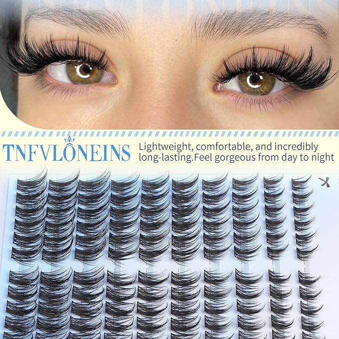 Manga Lash Clusters with Spikes Wispy Cluster Eyelash Extensions Natural Fairy Eyelash Clusters Anime Individual Lashes Extension C Curly Eyelashes Cluster by TNFVLONEINS