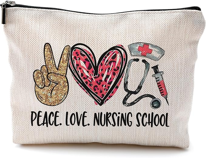 QGFM Nurse Gifts for Women: Nurses' Makeup Bags With Zipper
