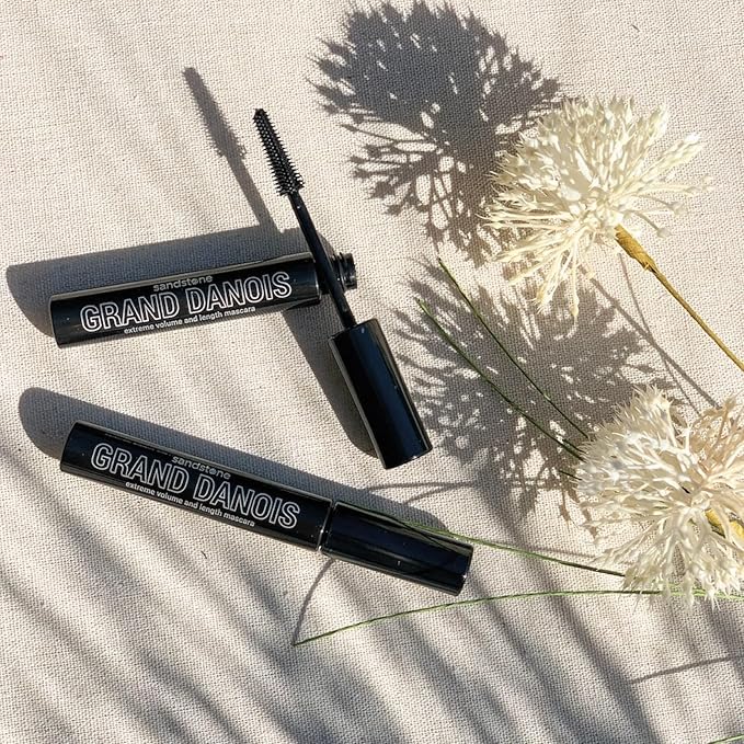 Sandstone Scandinavia Hypoallergenic Mascara for Sensitive Eyes – Brown – Smudge-Proof & Sweat-Resistant – Lengthening & Volumizing – Vegan, Fragrance-Free