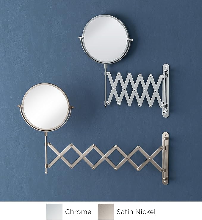 Gatco 1439C Accordian Arm Wall Mount Mirror, Chrome